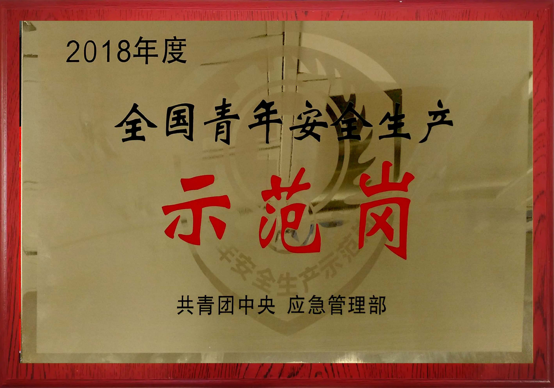 全国青年安全生产示范岗（2018年度）